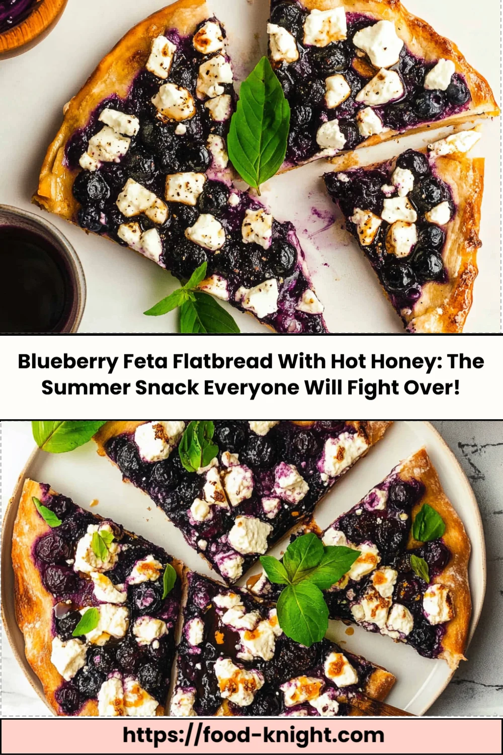 Blueberry Feta Flatbread with Hot Honey Recipe