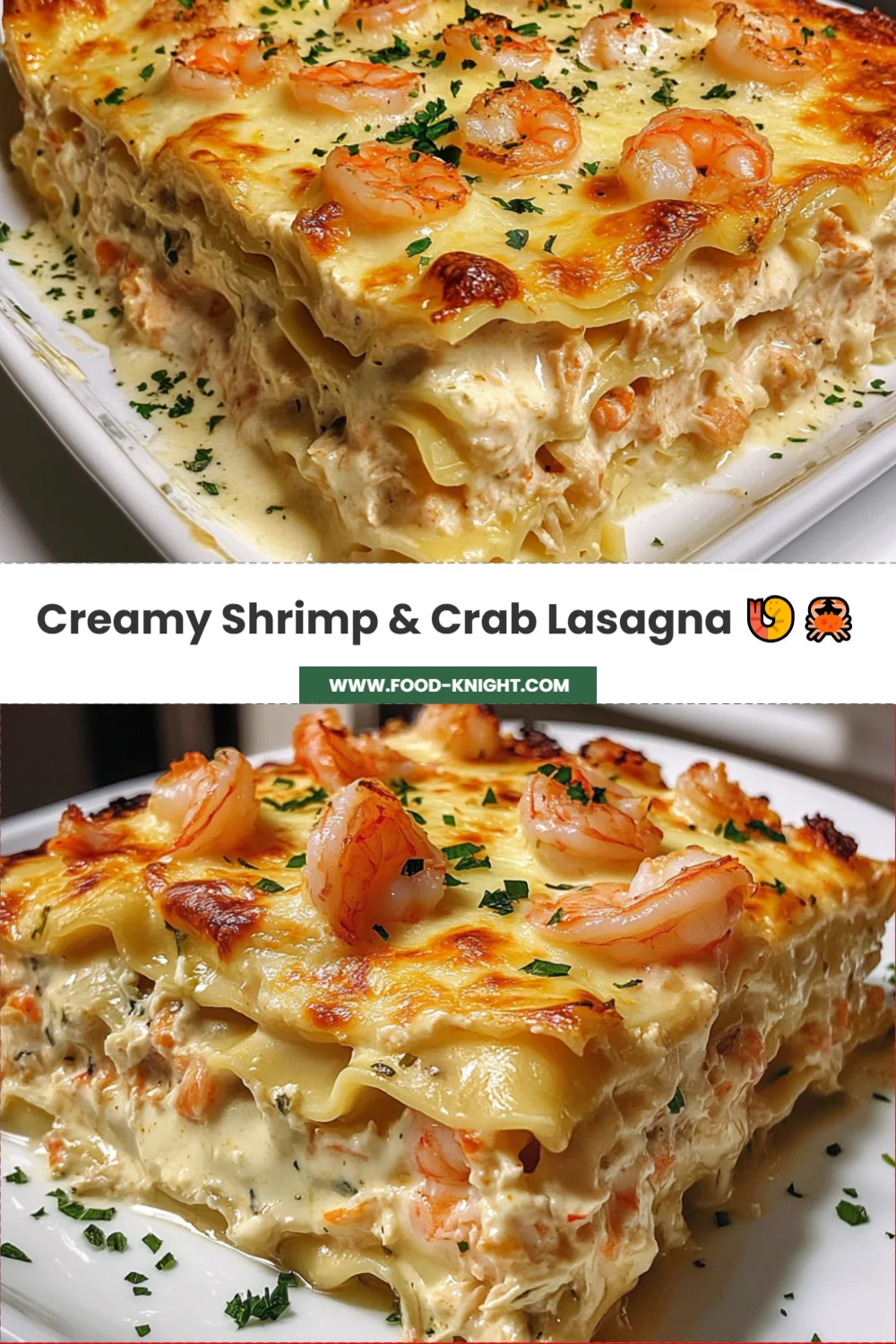 Creamy Shrimp and Crab Lasagna Recipe