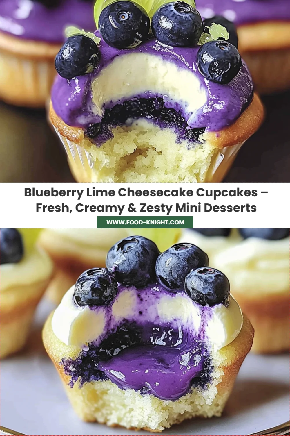 Delicious Blueberry Lime Cheesecake Cupcakes Recipe