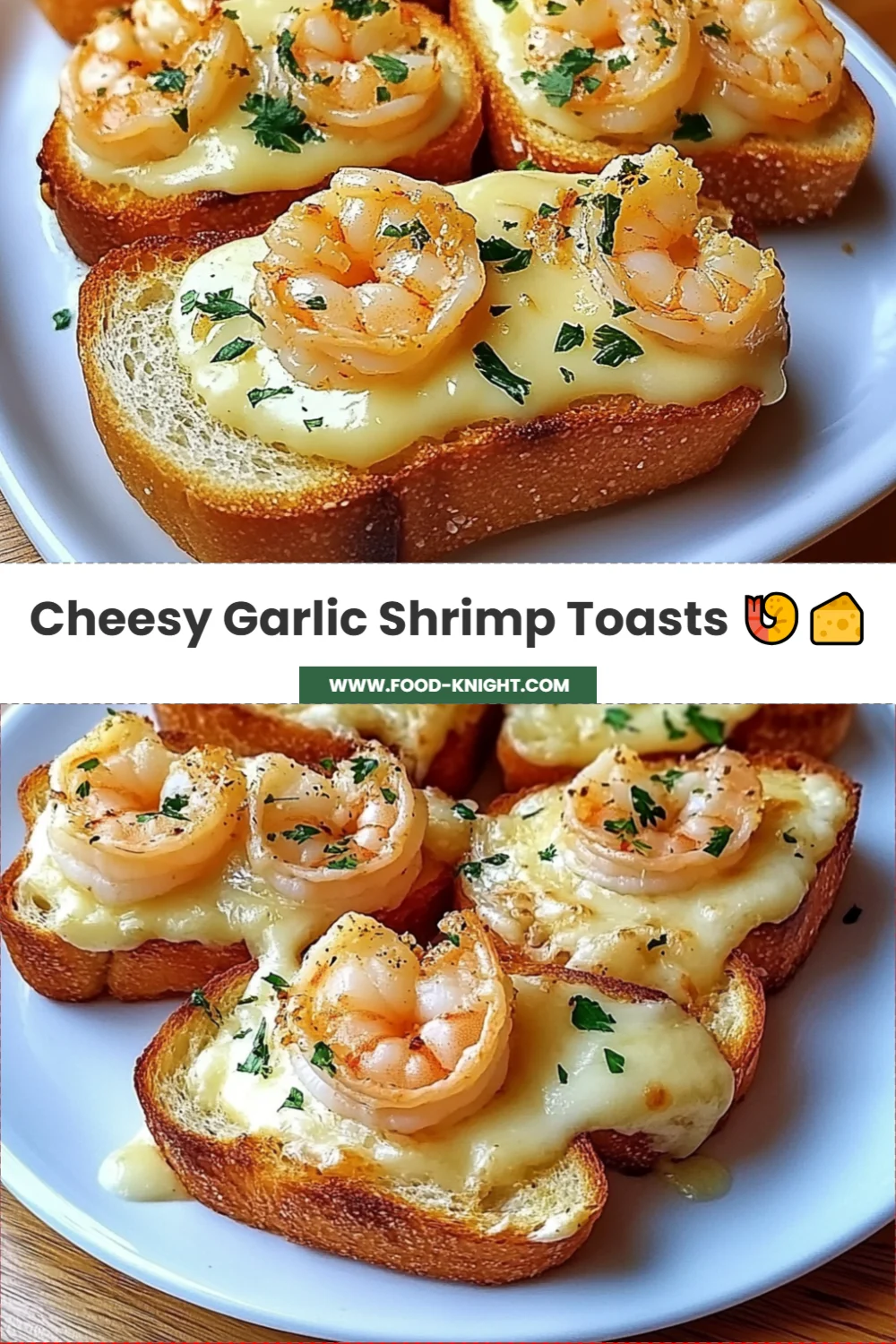 Deliciously Easy Cheesy Garlic Shrimp Toasts Recipe