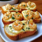 Deliciously Easy Cheesy Garlic Shrimp Toasts Recipe