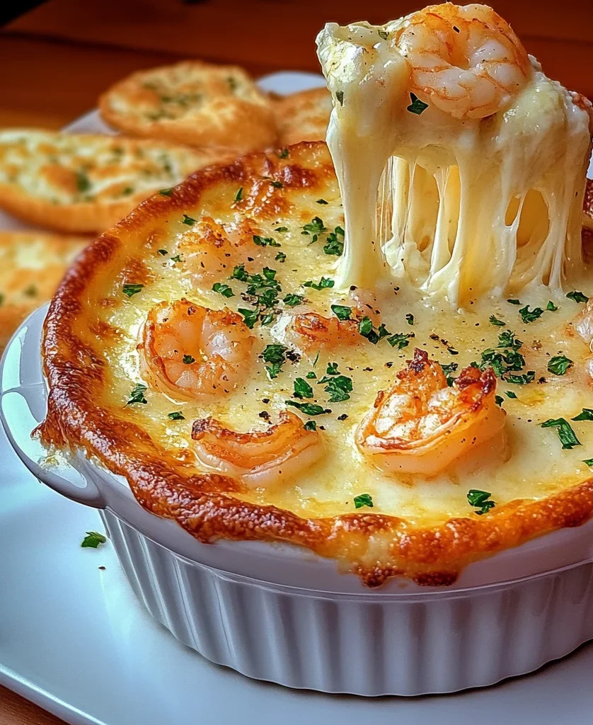 Delightfully Cheesy Garlic Shrimp Dip Recipe