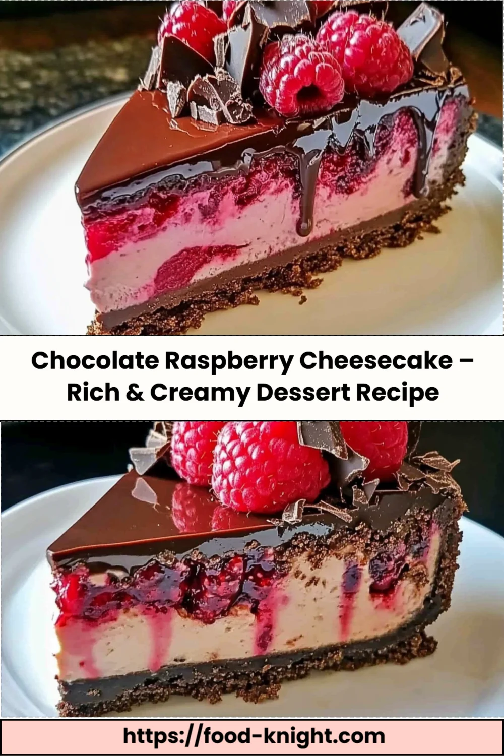 Easy Chocolate Raspberry Cheesecake Recipe