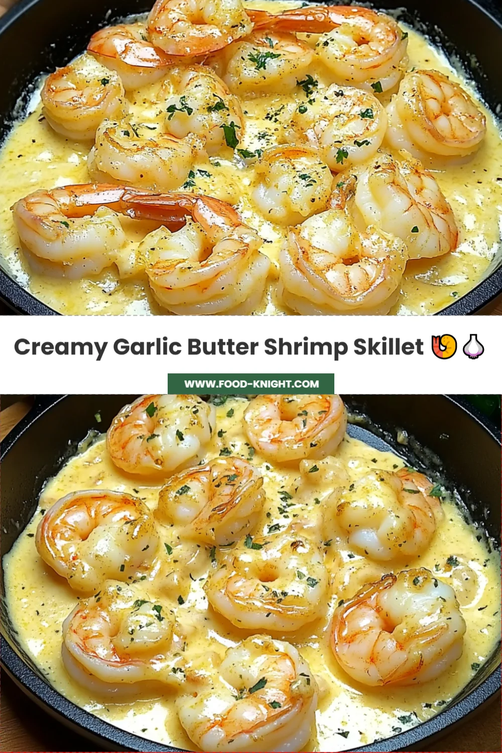 Easy Creamy Garlic Butter Shrimp Skillet Recipe