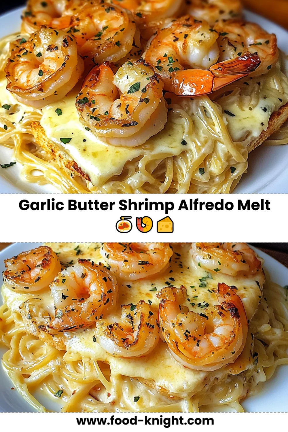 Garlic Butter Shrimp Alfredo Melt Recipe
