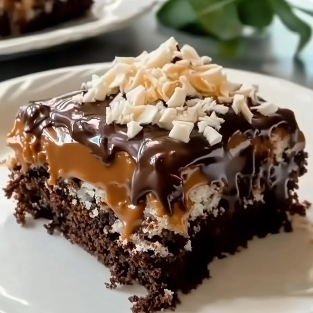 Heavenly German Chocolate Poke Cake Recipe