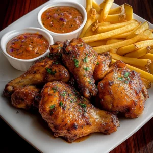 Ultimate Sticky Pepper Chicken and Fries Recipe