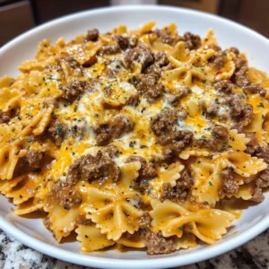 Cheesy Garlic Butter Beef Bowtie in Four-Cheese Sauce Recipe