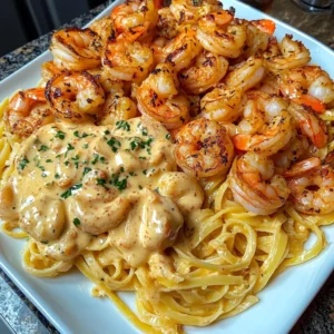 Cowboy Butter Shrimp Linguine Recipe in Garlic Parmesan Cream Sauce