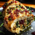 Cranberry and Spinach Stuffed Chicken Breasts Recipe