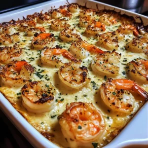 Creamy Garlic Parmesan Shrimp Bake Recipe