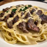 Creamy Steak Alfredo Pasta Recipe (Quick and Easy!)