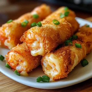 Crispy Cheesy Shrimp Rolls Recipe