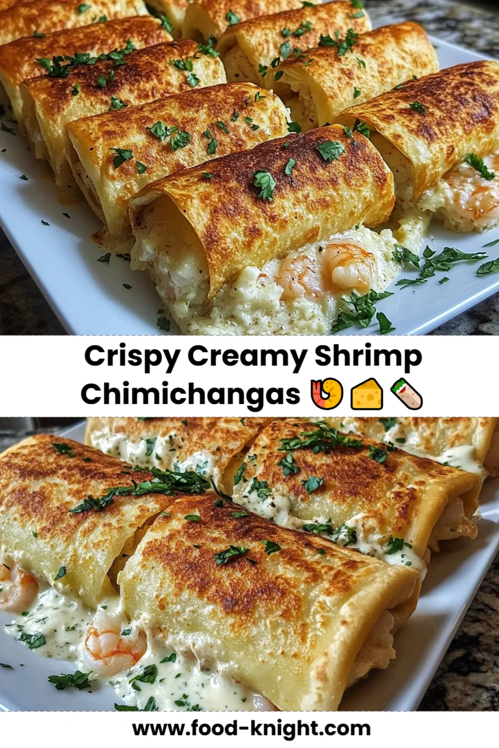Crispy Creamy Shrimp Chimichangas Recipe