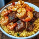 Delicious Cajun Steak & Shrimp Dirty Rice Bowl Recipe
