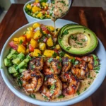 Delicious Shrimp and Avocado Bowls with Mango Salsa Recipe