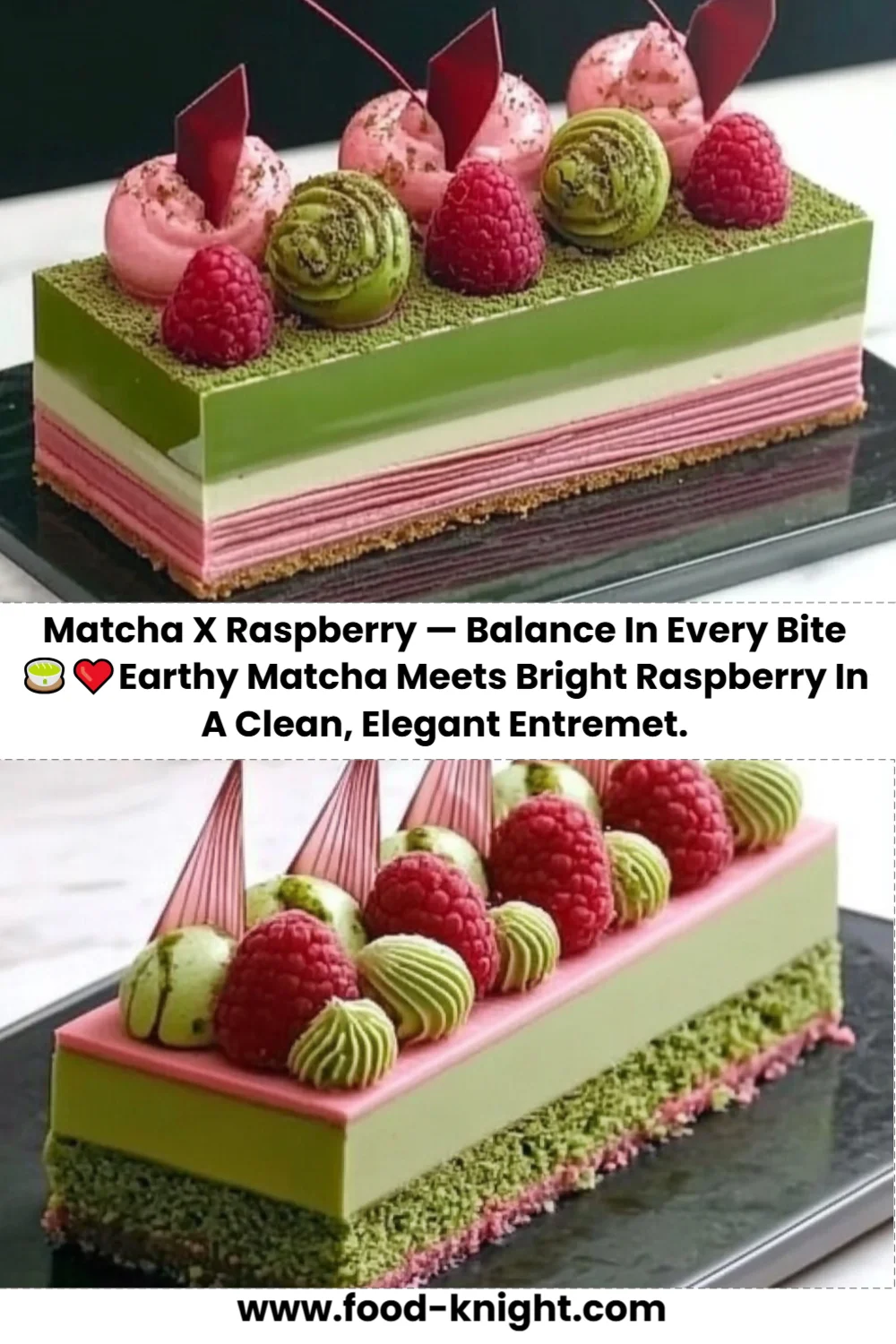 Delightful Matcha Raspberry Entremet Recipe