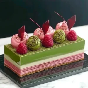 Delightful Matcha Raspberry Entremet Recipe