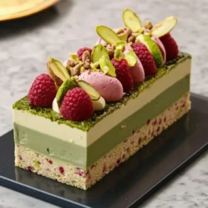 Delightful Pistachio & Raspberry Entremet Recipe
