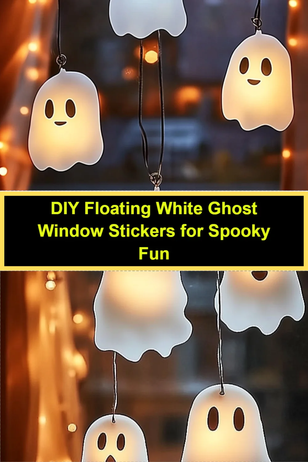 DIY Floating White Ghost Window Stickers Recipe