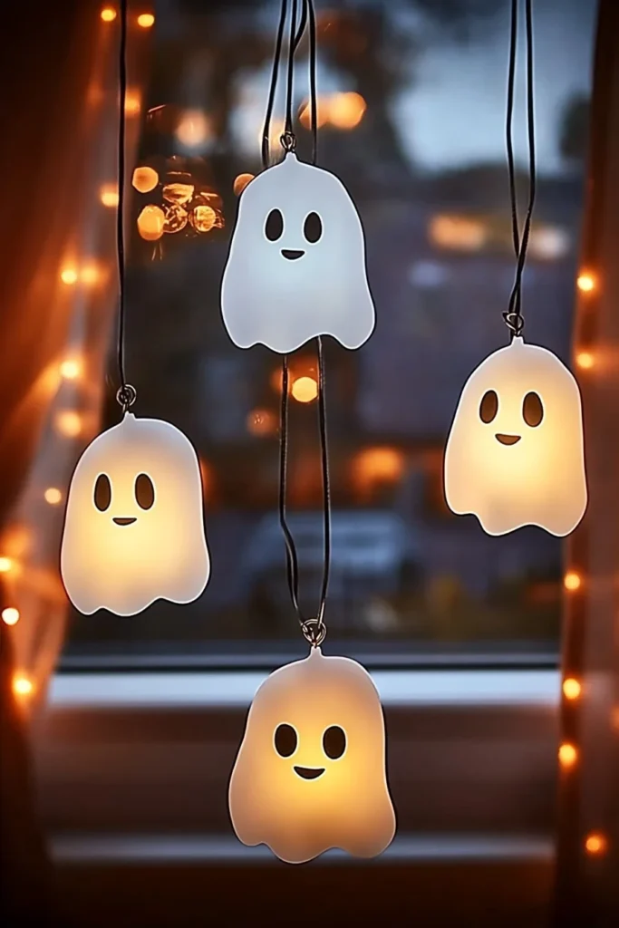 DIY Floating White Ghost Window Stickers Recipe