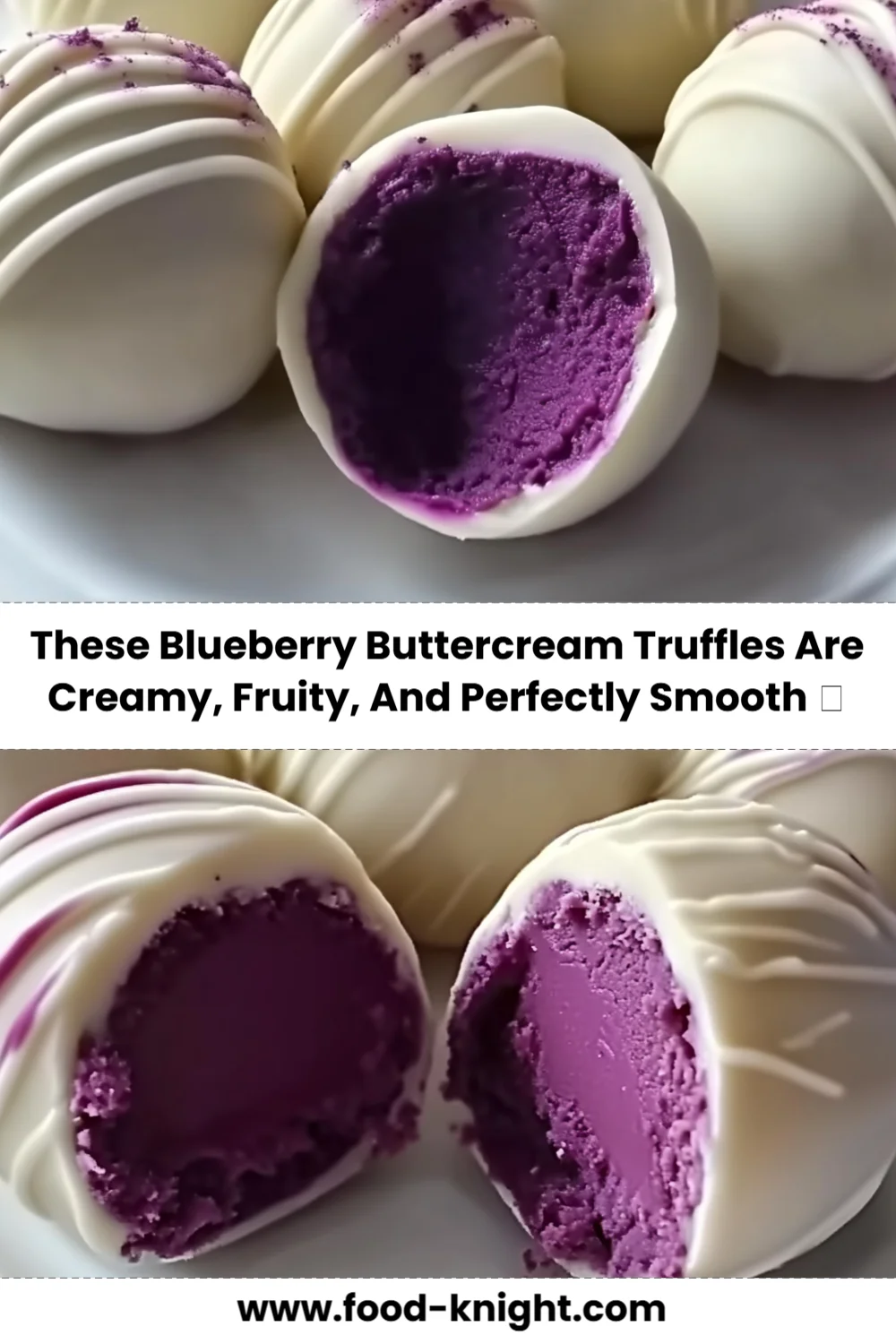 Easy Blueberry Buttercream Truffles Recipe