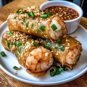 Easy Sheet Pan Crispy Rice Paper Shrimp Rolls Recipe