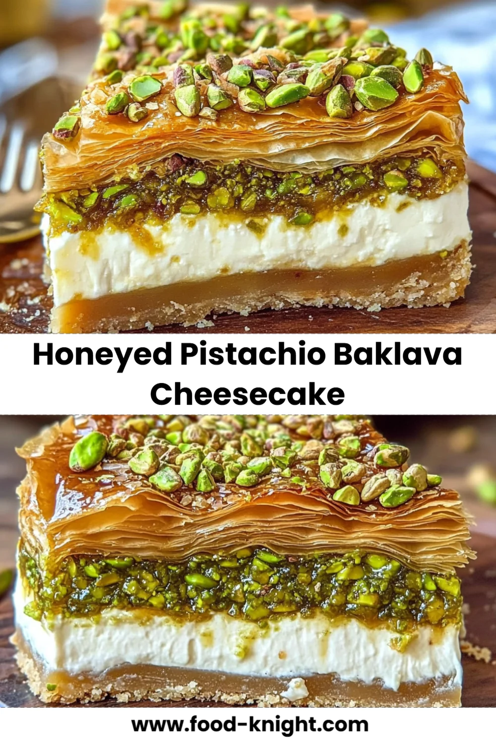 Honeyed Pistachio Baklava Cheesecake Recipe