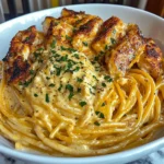 Lemon Garlic Chicken Spaghetti Recipe in Creamy Mozzarella Sauce