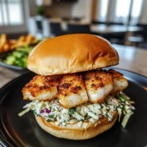 Sheet Pan Crispy Flounder Sliders Recipe with Old Bay Apple Slaw & Lemon Tartar Crema