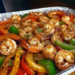 Sizzling Garlic Pepper Shrimp & Peppers Skillet Recipe