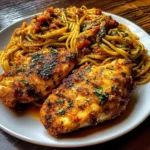Ultimate Crispy Herb Chicken with Savory Garlic Tomato Noodles Recipe