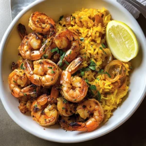 Ultimate Spiced Shrimp Bowl with Golden Turmeric Rice Recipe