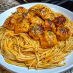 Buffalo Garlic Chicken with Sharp Cheddar Spaghetti Recipe
