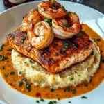 Cajun Red Snapper and Shrimp Over Creamy Grits Recipe