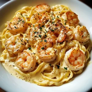 Creamy Garlic Parmesan Shrimp Alfredo Recipe