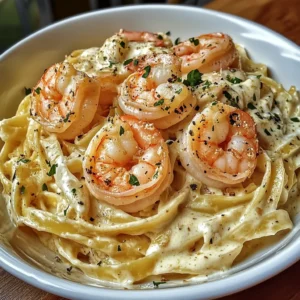 Creamy Garlic Shrimp Fettuccine Alfredo Recipe