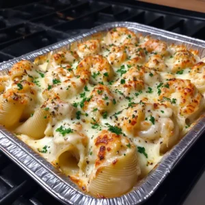 Creamy Garlic Shrimp Stuffed Shells Recipe