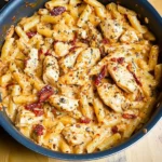 Creamy Sun-Dried Tomato Pasta with Chicken and Mozzarella Recipe