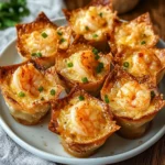 Crispy Cheesy Shrimp Wonton Cups Recipe
