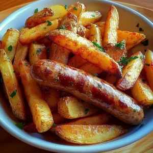 Crispy Sausage & Seasoned Fries Recipe (Quick and Easy!)