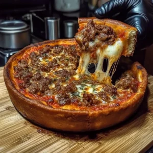 Deep Dish Meat Lovers Pizza Recipe (Cheesy & Hearty!)