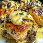Delicious Cheesy Garlic Mushroom Chicken Recipe