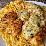 Delicious Parmesan Chicken with Creamy Cheese Spaghetti Recipe