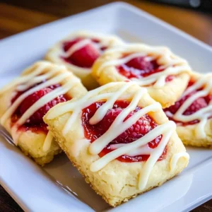 Delicious Raspberry Shortbread Recipe with White Chocolate Drizzle!