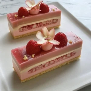 Delightful Litchi & Strawberry Entremet Recipe