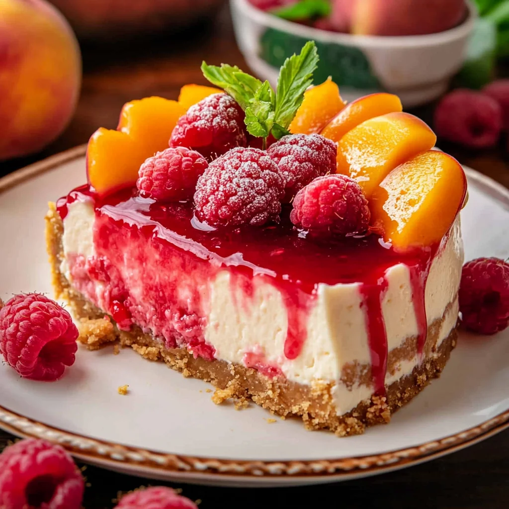 Delightful Raspberry Peach Cheesecake Recipe