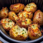 Easy Air Fryer Crispy Smashed Garlic Potatoes Recipe