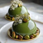 Emerald Matcha Pistachio Praline Domes Recipe