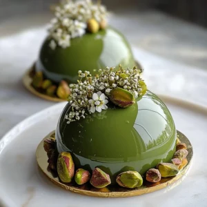 Emerald Matcha Pistachio Praline Domes Recipe
